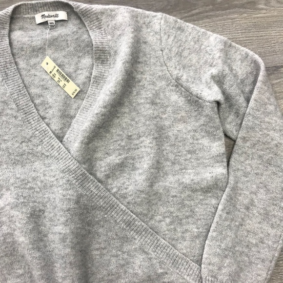 Madewell Wrap-Front Pullover Sweater Knit Tops - Picture 5 of 5